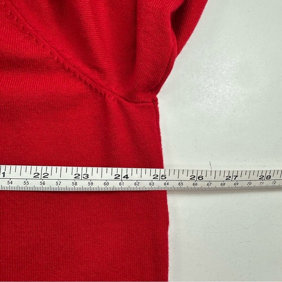 La Vila Milano Red Short Sleeve Cardigan Sweater Women’s Plus 1X Scalloped - Picture 5 of 9